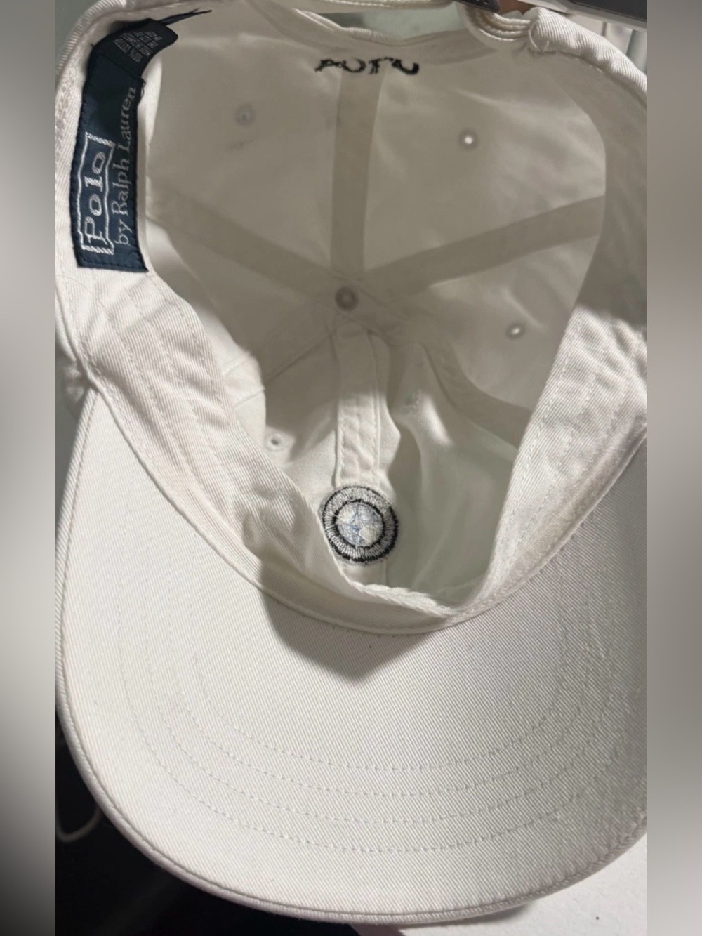 Polo Ralph Lauren BMW Hat Cap Baseball Strap Back One Size White Logo Mens - Picture 6 of 13